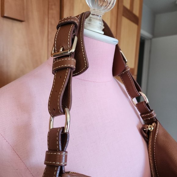 Dooney and Bourke Caramel Dillen Leather Hobo - Picture 6 of 8